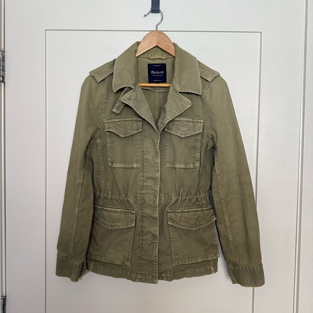 Madewell Jacket Womens Sz S Olive Green Outbound Utility Safari Military Canvas